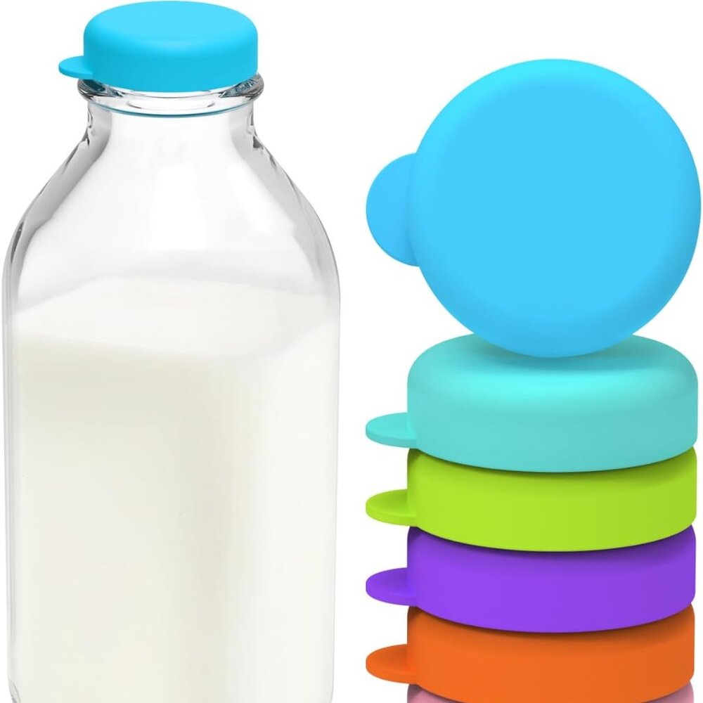 NWT - Set of 6 Silicone Milk Bottle Caps